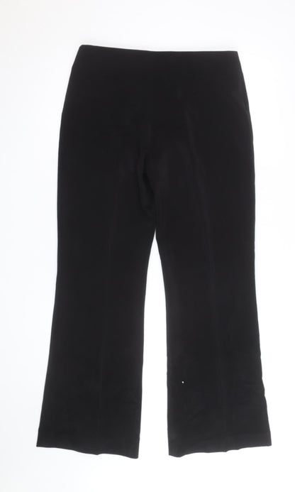 Wallis Women Black Size 12 Wide-Leg Classic Trousers