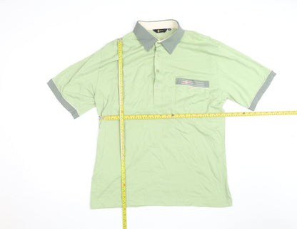 Gabicci Men’s Green 2XL Short Sleeve Button-Up Polo Shirt