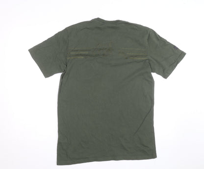 Superdry Men’s Green Army Themed Crew Neck Cotton T-Shirt Size S