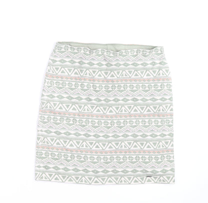 Hollister Womens Green Aztec Stretch Jersey Pencil Skirt L