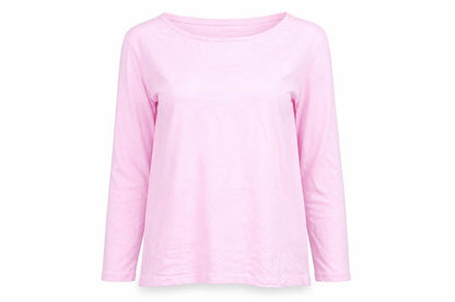 Front view of Crew Clothing Pink Long Sleeve Cotton T-Shirt, size 10