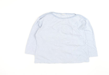 Berkert Women Blue Striped Cotton Long Sleeve Pullover Jumper Size 16