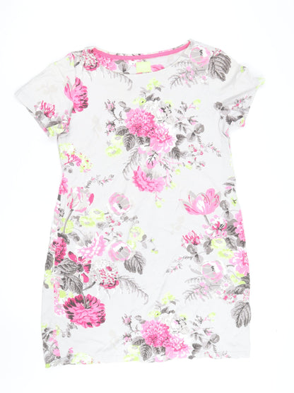 Joules Women’s Multicoloured Floral Cotton T-Shirt Dress Size 10