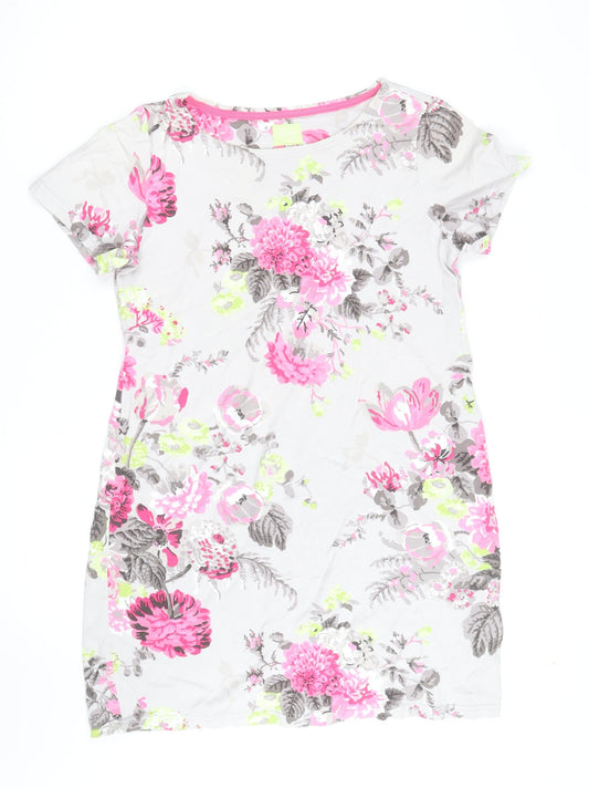 Joules Women’s Multicoloured Floral Cotton T-Shirt Dress Size 10