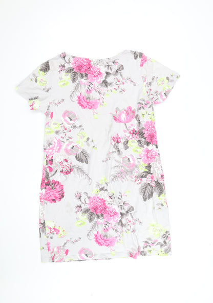Joules Women’s Multicoloured Floral Cotton T-Shirt Dress Size 10