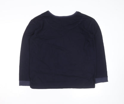 Jigsaw Men's Blue Cotton Modal Crew Neck Pullover Jumper M
