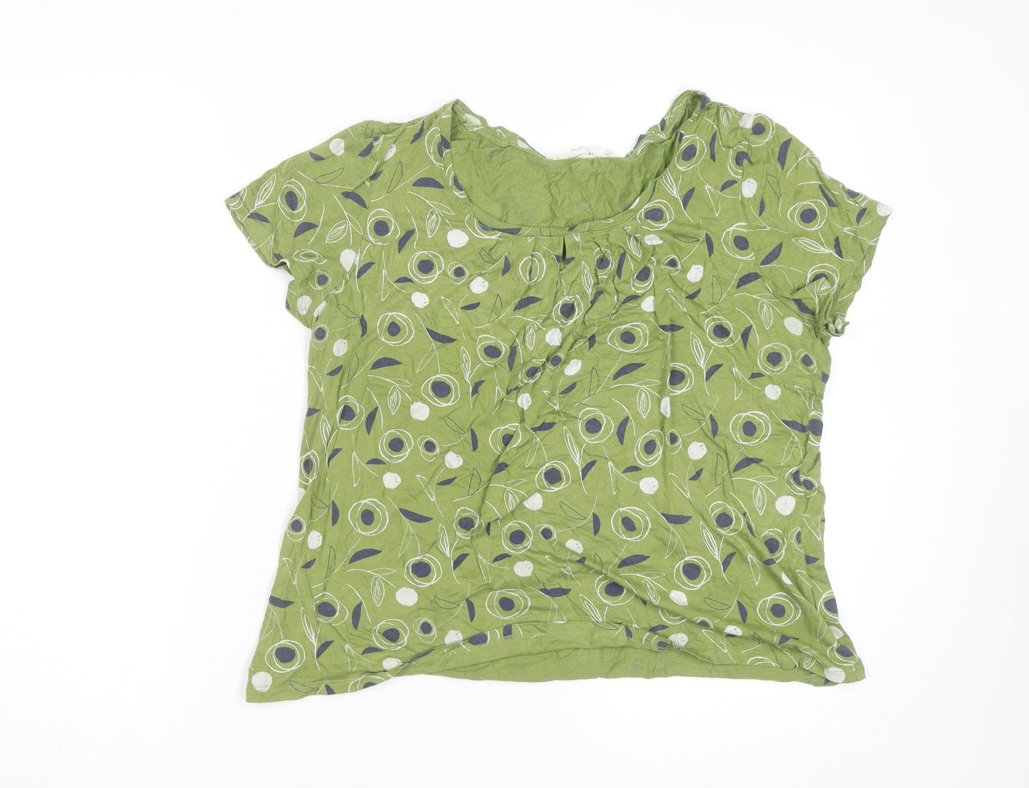 Seasalt Cornwall Women’s Green Floral Viscose Tunic Blouse Size 12