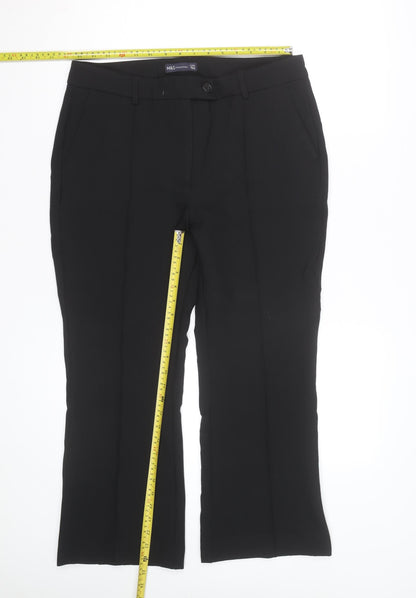 Marks and Spencer Women's Black Size 14 Straight Leg Dress Pants