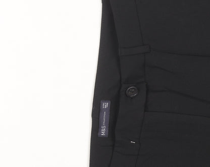 Marks and Spencer Women's Black Size 14 Straight Leg Dress Pants