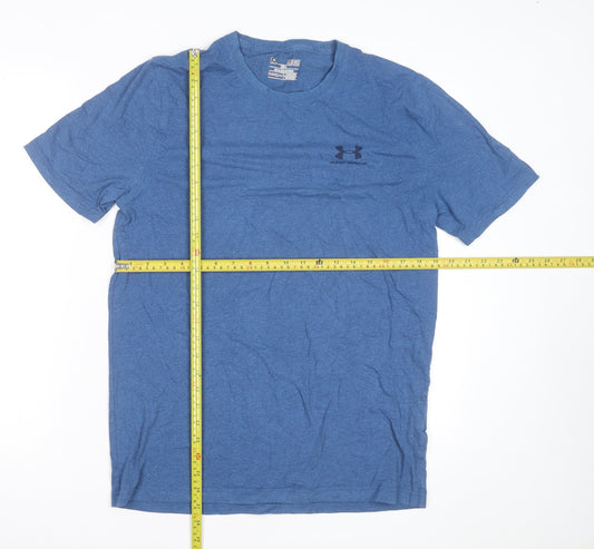 Under Armour Men Blue HeatGear T-Shirt Size S Loose Fit