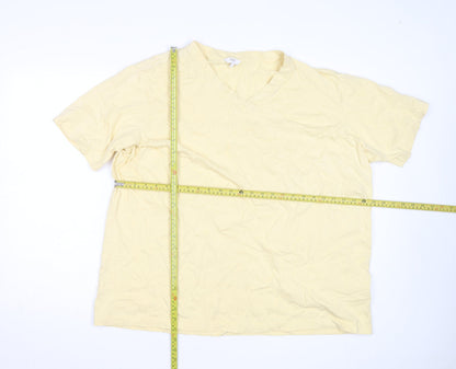 Cotton Traders Men's Beige 3XL V-Neck Short Sleeve T-Shirt