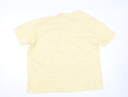Cotton Traders Men's Beige 3XL V-Neck Short Sleeve T-Shirt