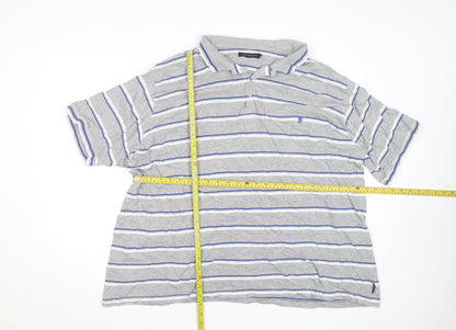 French Connection Men’s Grey Striped 3XL Polo Shirt