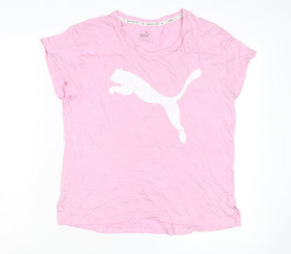 Puma Women's Pink Basic Sports T-Shirt Size 10