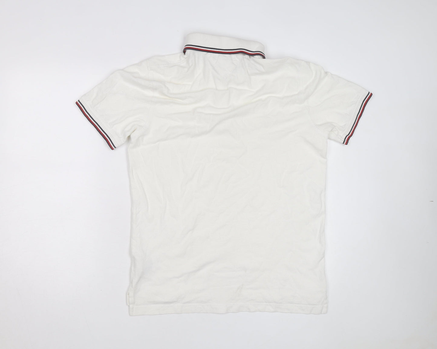 Tommy Hilfiger Men's White Slim Fit Polo Shirt XL Classic Casual