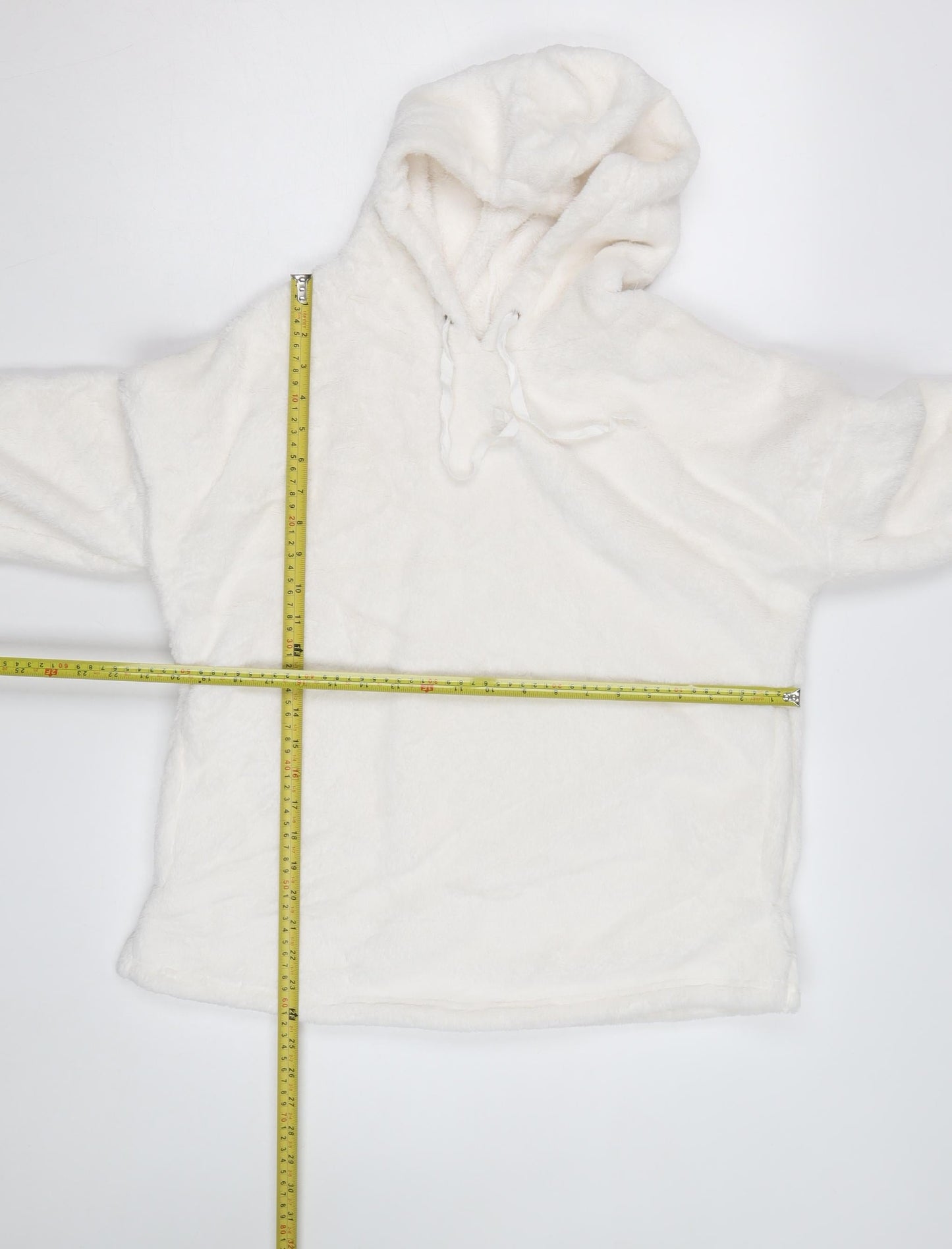 The Lounge Edit Women White Size 12 Pullover Hoodie Fleece Soft Plush
