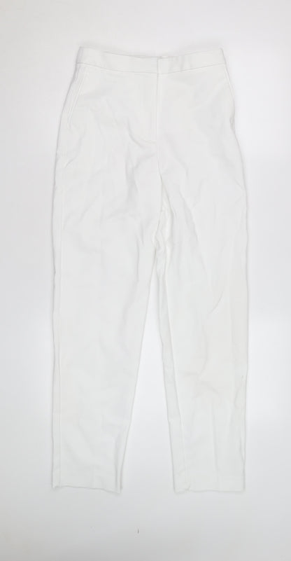 Marks and Spencer Womens White Slim Leg Trousers Size 8