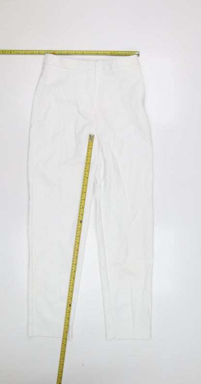 Marks and Spencer Womens White Slim Leg Trousers Size 8