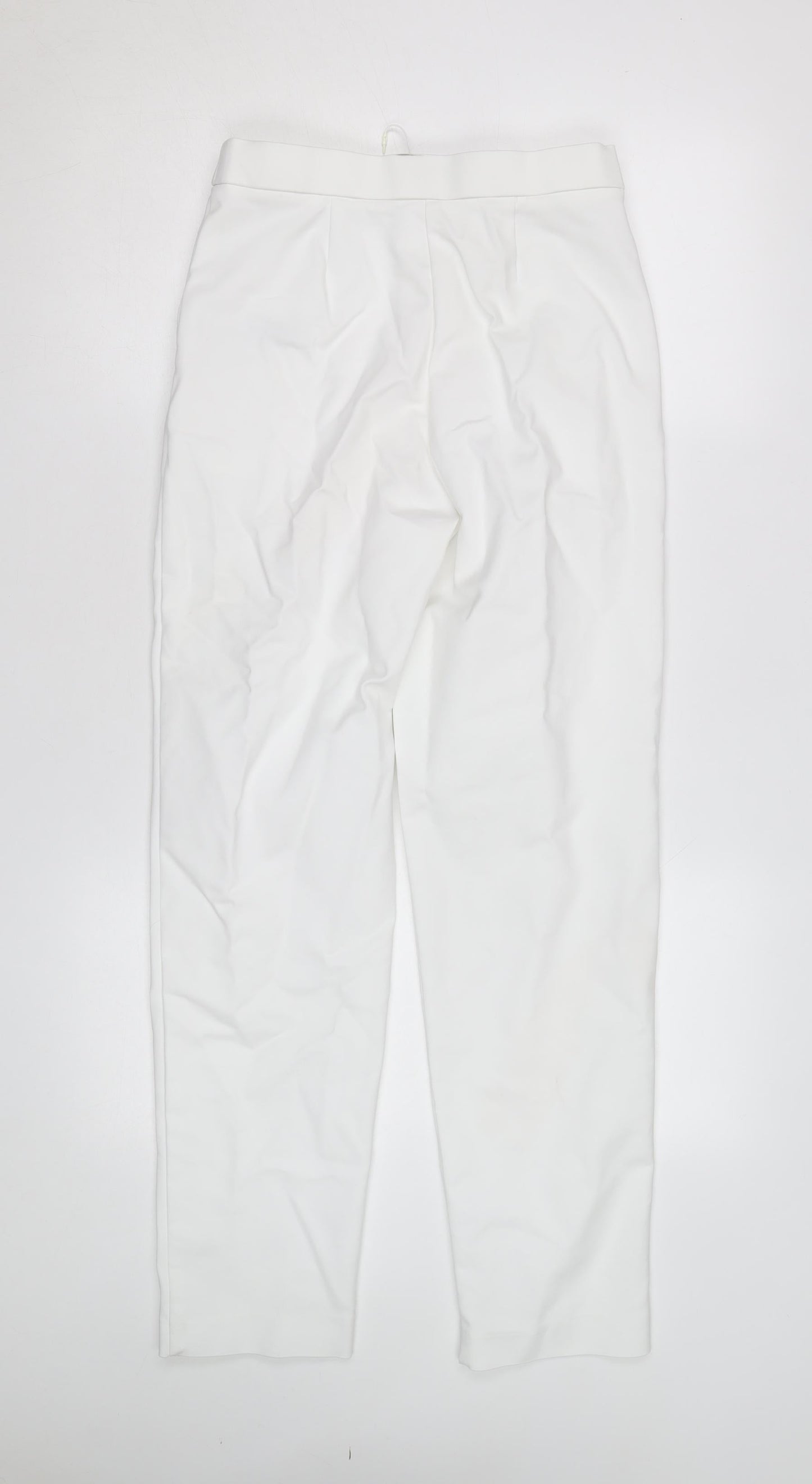 Marks and Spencer Womens White Slim Leg Trousers Size 8