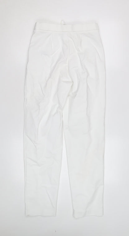 Marks and Spencer Womens White Slim Leg Trousers Size 8