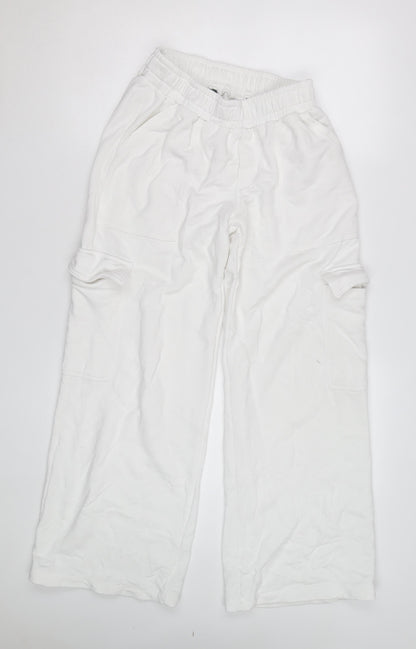 Wild Fable Men's White Cargo Trousers S Relaxed Fit