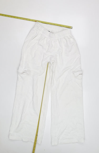 Wild Fable Men's White Cargo Trousers S Relaxed Fit