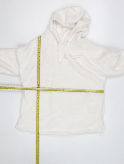 The Lounge Edit Women White Size 12 Pullover Fleece Hoodie