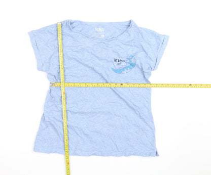 FatFace Womens Blue Short Sleeve Crew Neck Cotton T-Shirt UK 14