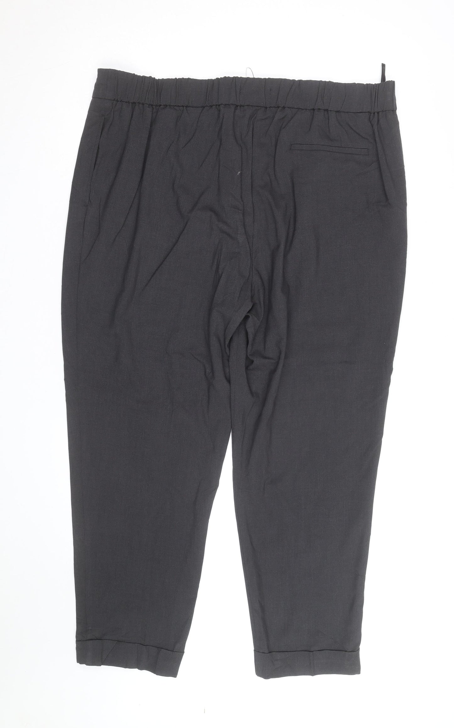 Marks and Spencer Women’s Black Cropped Tapered Trousers Size 20