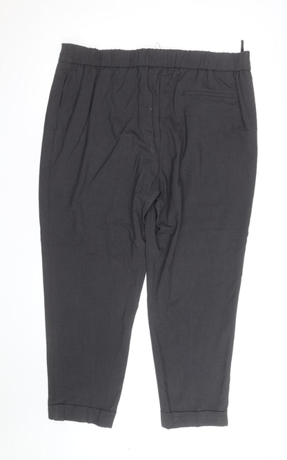 Marks and Spencer Women’s Black Cropped Tapered Trousers Size 20