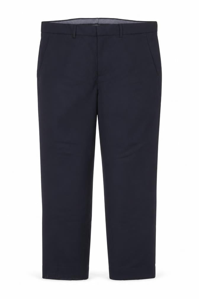Marks and Spencer Men’s Navy Blue Regular Fit Wool Dress Trousers 34S