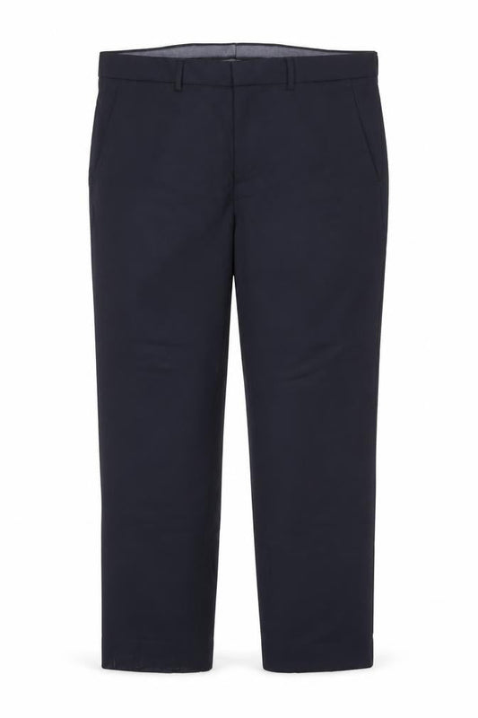 Marks and Spencer Men’s Navy Blue Regular Fit Wool Dress Trousers 34S