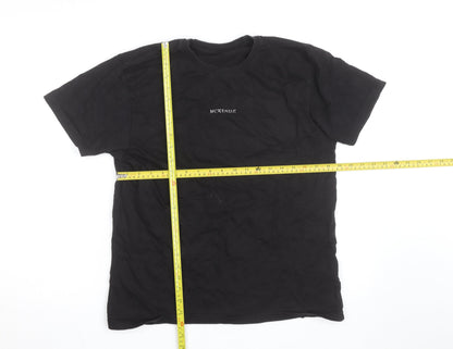 McKenzie Men's Black Cotton Crew Neck Short Sleeve T-Shirt Size S