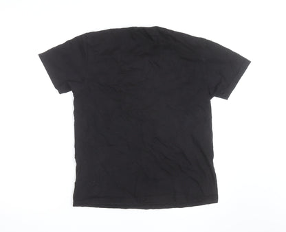 McKenzie Men's Black Cotton Crew Neck Short Sleeve T-Shirt Size S