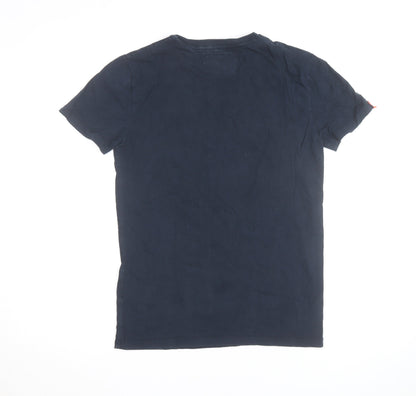 Superdry Men's Navy Blue Vintage Logo T-Shirt Size S Cotton