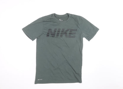 Nike Men's Green Dri-FIT Athletic Cut Short Sleeve Sports T-Shirt S