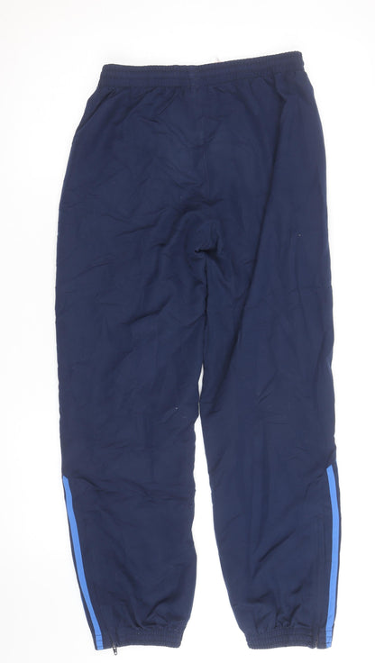 Adidas Boys Blue Track Pants 10 Years Regular Fit Activewear Trousers