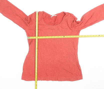 Seasalt Cornwall Women's Red Long Sleeve Cotton T-Shirt Size L