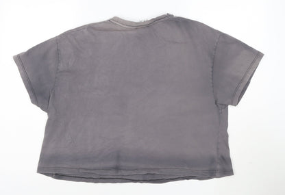 George Women’s Grey Friends Cropped T-Shirt Size 10 Short Sleeve