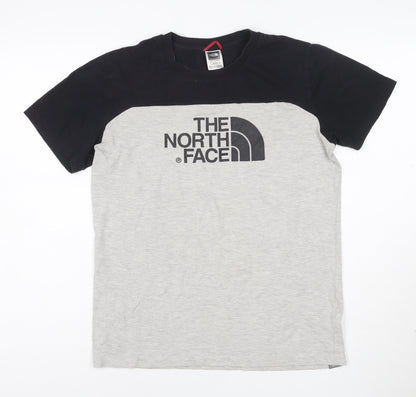 The North Face Boys Grey & Black XL Short Sleeve Logo T-Shirt