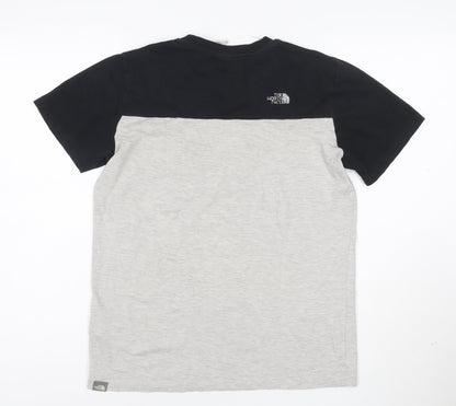 The North Face Boys Grey & Black XL Short Sleeve Logo T-Shirt