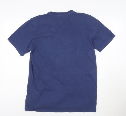 Adidas Men's Blue London Graphic Short Sleeve Cotton T-Shirt M