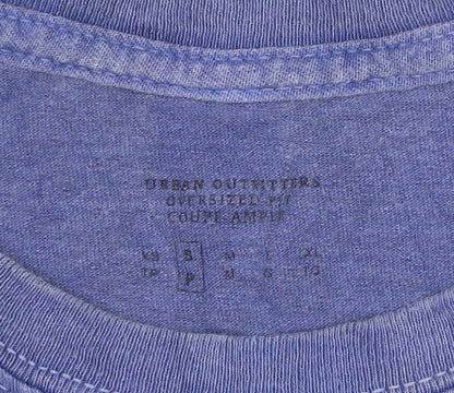 Urban Outfitters Men's Blue Oversized Graphic T-Shirt Small