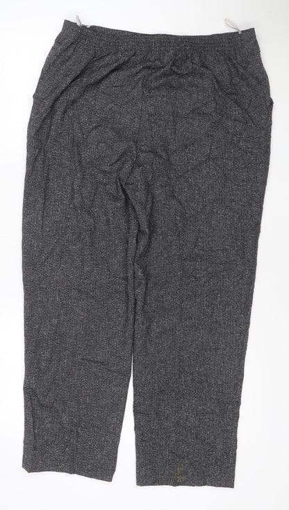 David Nieper Women’s Grey Straight-Leg Trousers Size 18 Stretch Viscose Blend