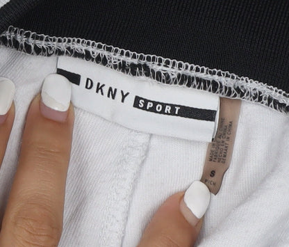 DKNY Sport Womens White Jogger Sweatpants Size S Cotton Blend