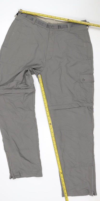 Peter Storm Men's Grey Cargo Trousers 34R Nylon Lightweight Outdoor