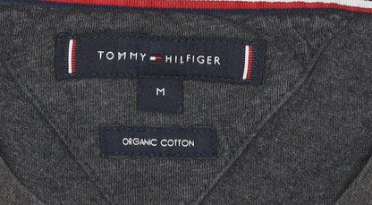 Tommy Hilfiger Men's Charcoal Organic Cotton Crew Neck T-Shirt M