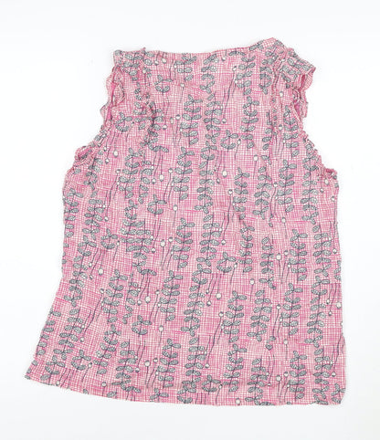 White Stuff Womens Pink Floral Sleeveless Tunic Blouse UK 16