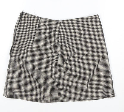 H&M Women’s Black Check Knee Length Pencil Skirt Size 10