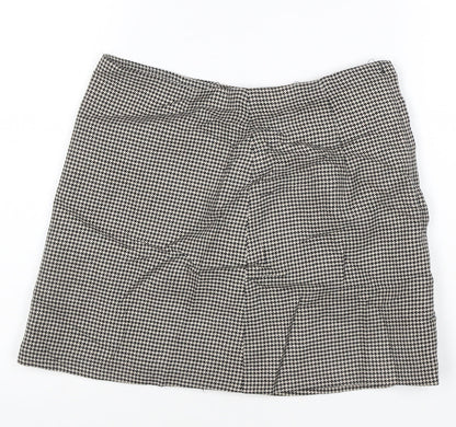 H&M Women’s Black Check Knee Length Pencil Skirt Size 10
